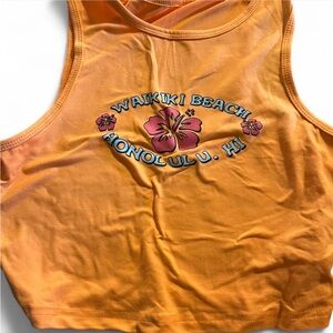 SHEIN Orange Waikiki Beach Tank Top